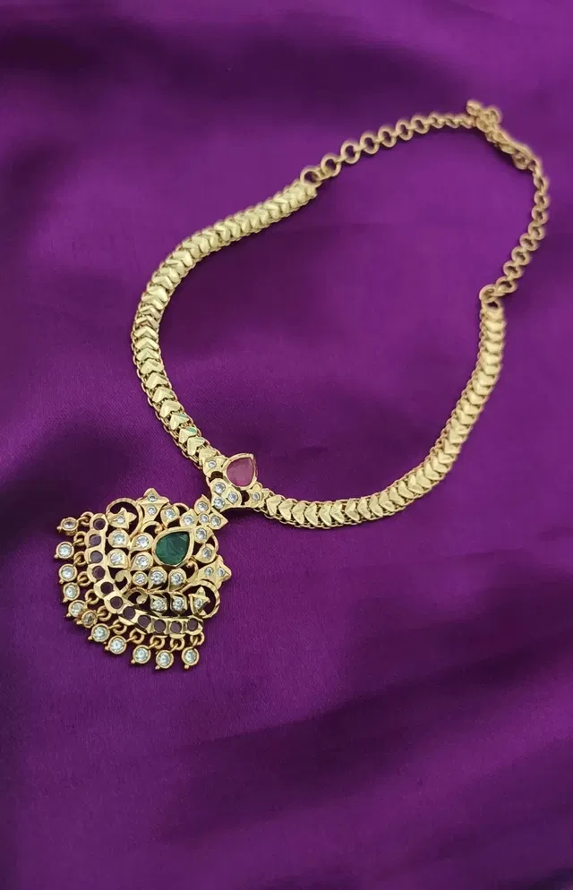 Gold Plated Jewellery Set for Women (Gold, Free Size)