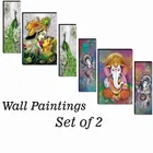 MDF 2 Pcs Designer Wall Painting for Home & Office 