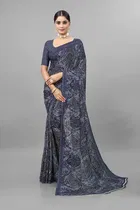 Georgette Printed Saree for Women 