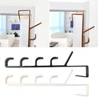 Door Wall Hooks Rail Plastic Cloth Hanger, Multicolor