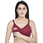 Cotton Blen Solid Non Padded Feeding Bras for Women 