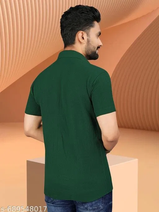 Casual Shirt for Men (Olive, S)