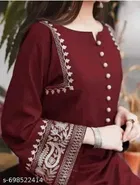Embellished Animal Print Kurta Set for Women 