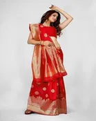Banarasi Silk Jacquard Embroidery Saree for Women 