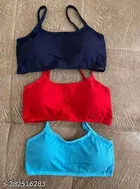 Cotton Bra for Women, Multicolour, Pack of 3 