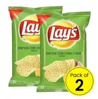 Lays Americann Style Cream & Onion Flavour Chips 2X67 g (Pack Of 2)