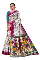 Mysore Silk Printed Saree for Women 