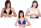 Cotton Blend Solid Non-Padded Front Open Bras for Women 