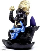 Lord Ganesha Water Fountain with 10 Smoke Backflow 