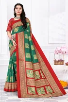 Cotton Silk Abstract Saree for Women 
