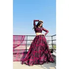 Organza Semi Stitched Lehenga Choli for Women 