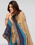 Georgette Printed Saree for Women, Navy Blue 