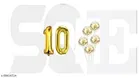 7 Pcs 10 Number Foil, Golden, Set of 1