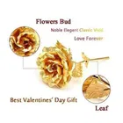 24K Gold Plated Artificial Rose Flower 