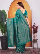 Banarasi Silk Embroidered Saree for Women 