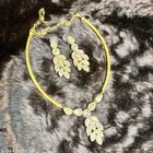 Alloy Necklace with Earrings for Women 