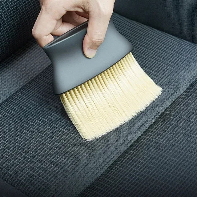 Super Soft Microfiber Car Dashboard Cleaning Brush (Brown & Black)