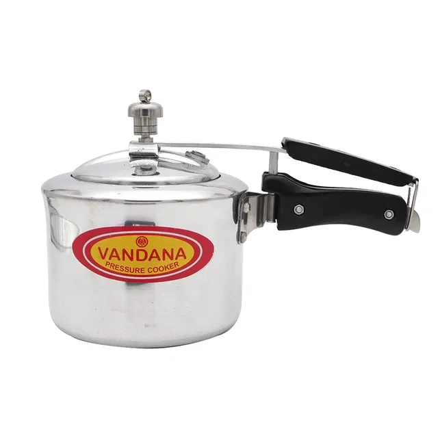 Vandana Aluminium InnerLid Pressure Cooker Gas Stovetop Compatible [2 L, Pack of 1]
