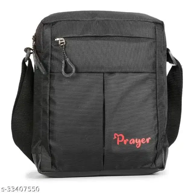 Polyester Massenger Bag (Black)