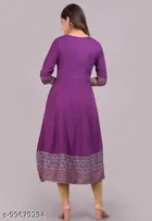 Anarkali Rayon Printed Kurti for Women 