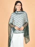 Net Self-Design Dupatta for Women 