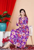 Rayon Printed Anarkali Kurti for Women 