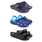 Combo of Sliders with Clogs & Slippers for Men 