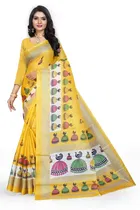 Khadi Silk Printed Saree for Women 