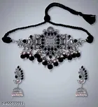 black pearl ad jewelry set for women & girl