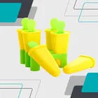 6 Pcs Plastic Ice Makers, Green, Set of 1