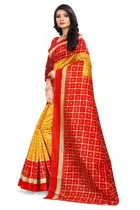 Art Silk Bandhani Saree for Women 