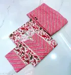 Dull Cotton Paisley Print Kurta Set for Women 