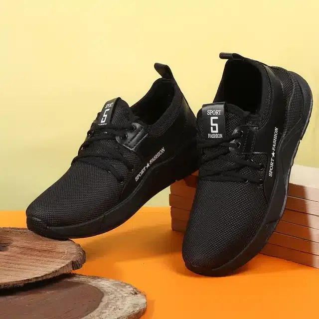 Sports Shoes for Men (Black, 8)