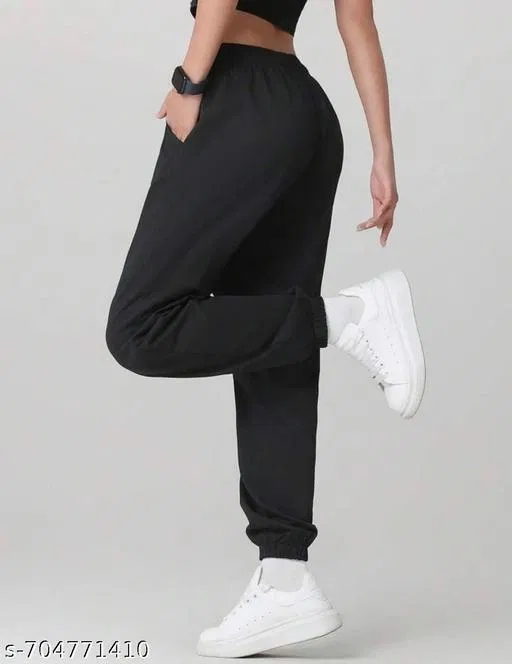 Cotton Trouser for Women, Black (L)
