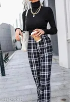 Cotton Blend Trouser for Women 