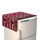 Knit Printed Fridge 4 Pcs Mat with Top Cover 