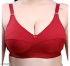 Hosiery Solid Bras for Women, Purple & Red, Pack of 2 