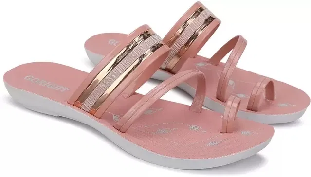 Flats for Women (Peach, 6)