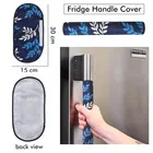 PVC Printed Fridge Top Cover with 3 Pcs Shelf Mats & Handle Cover 