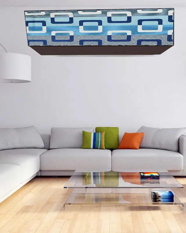 PVC Printed AC Cover (Multicolor, 1.5 Ton)