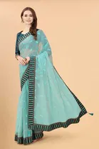 Trendy Simar Silk Saree with Blouse Piece For Women 