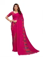Georgette Printed Saree for Women 