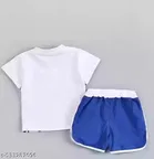 Doremon Print Art SilK Clothing Set for Kids ,Blue & White 