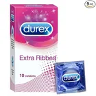 डुरेक्स एक्स्ट्रा रिब्बड कंडोम - 10s