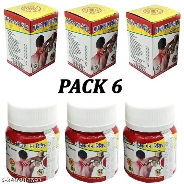 Bengal Herbs Magic Pain Relief Tablet For Joint Pain,Arthritis,Sciatica,Gout Capsule Pack Of-6