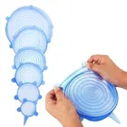 Silicone Reusable 6 Pcs Magic Stretch Lids, Multicolor, Set of 1