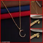 Alloy 2 Pcs Pendant with Chain & 2 Pair Earrings for Women 