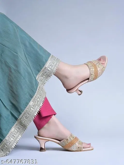 Shoetopia Heel Sandals Beige IND-5