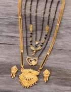 Combo of 4 Pcs Mangalsutras with Earrings Set for Women 