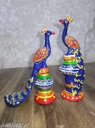Plastic Peacock Showpiece, Pack of 2 